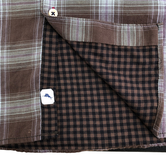 Tommy Bahama Mens Size XL Modern Fit Long Sleeve Shirt Contrast Plaid Button-Up - Picture 4 of 8